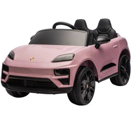 Porsche Macan 12V Télécommande RC 2.4G Rose 5km/h 30kg 3-8 ans Voiture électrique pour enfants