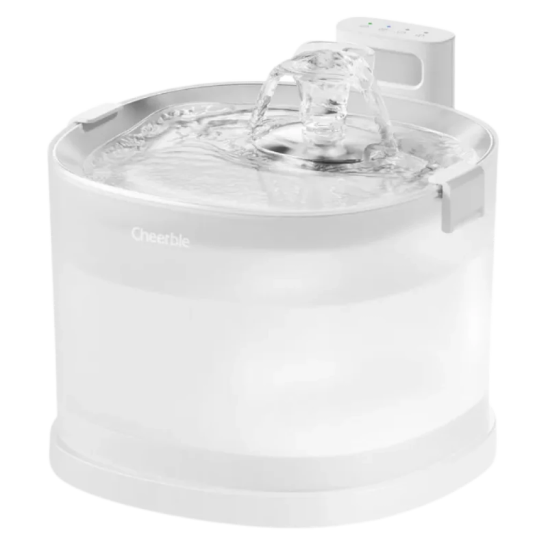 Cheerble Elfin E1+ 2L acier inoxydable 30dB sans fil 30 jours Abreuvoir automatique pour Animaux