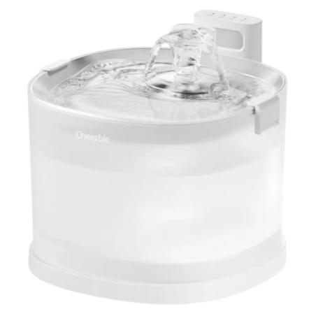 Cheerble Elfin E1+ 2L acier inoxydable 30dB sans fil 30 jours Abreuvoir automatique pour Animaux