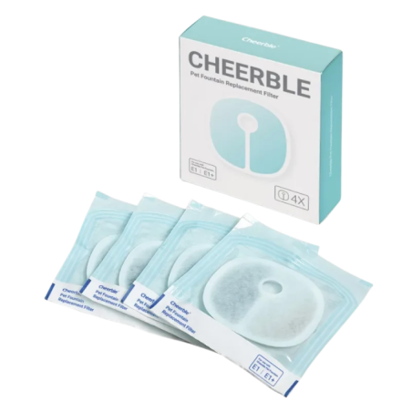 Filtres pour fontaine à eau automatique Cheerble Pet Fountain Elfin E1/E1+/D1/D1 Pro (4 unités)