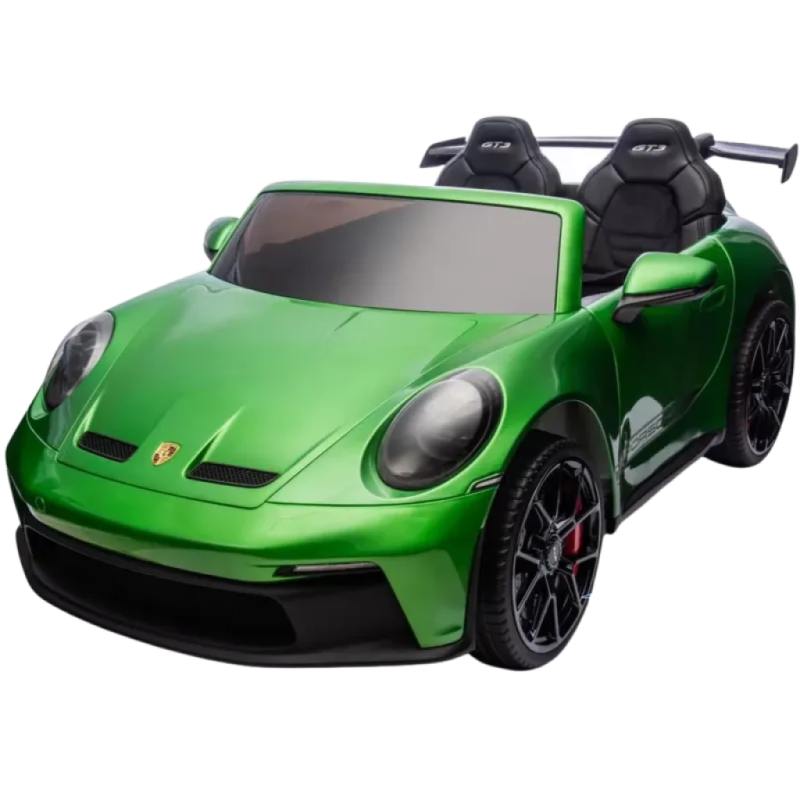 Porsche 911 GT3 12V Télécommande RC 2,4 GHz Vert 4 moteurs Voiture électrique pour enfants