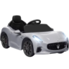 Maserati GranTurismo Folgore 12V Télécommande RC Gris 5km/h 25kg musique ceinture de sécurité Voiture électrique pour enfants