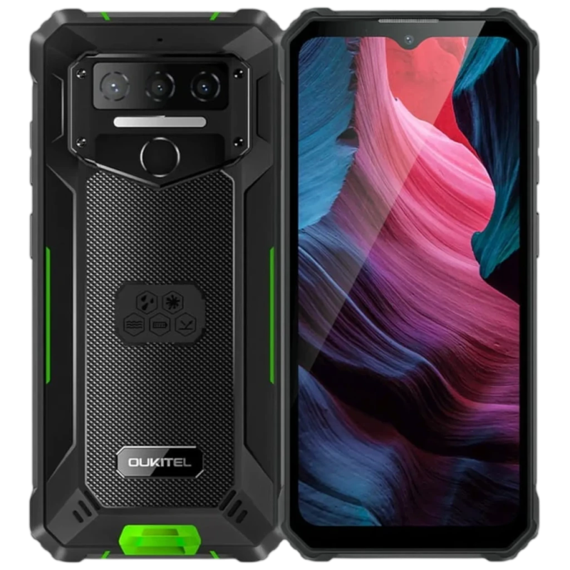 Oukitel WP23S 4G 4GB/64GB Vert IP68 6,52 pouces IPS 13MP 10600mAh 18W NFC