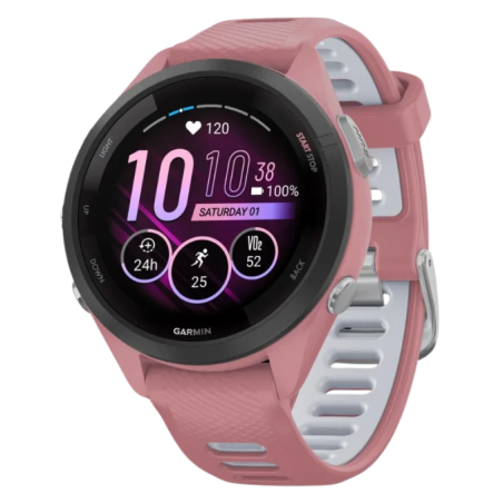 Garmin Forerunner 265S Rose/Blanc 1,1 pouces AMOLED NFC 15 jours 5ATM Smartwatch