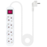Bloc à 4 prises Nanocable avec interrupteur 1.4m Blanc