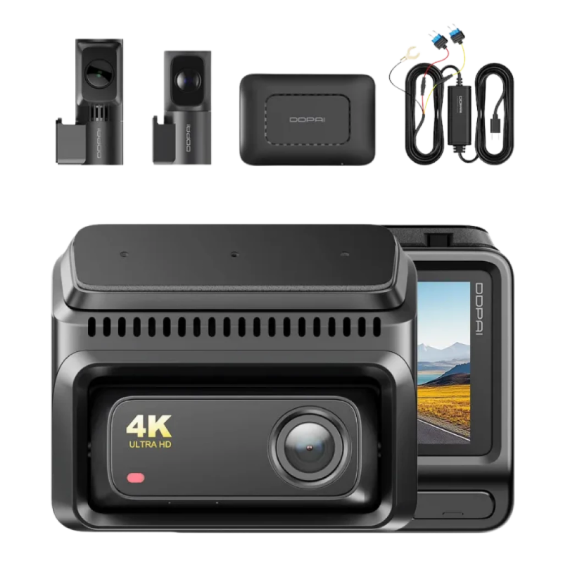 DDPAI Z60T 3CH 4K avec module 4G WiFi 5GHz HDR vision nocturne mode parking Dashcam