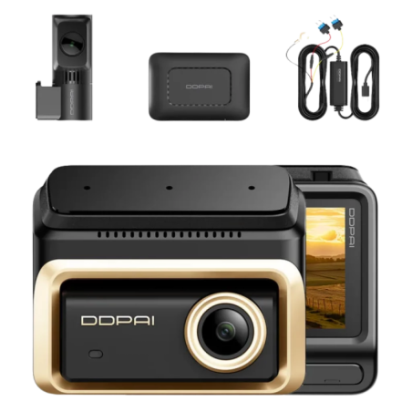DDPAI Z90 Master 2CH 4K avec 4G GPS WiFi 5GHz 3 pouces vision nocturne mode parking supercondensateur ADAS Dashcam