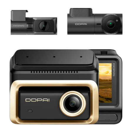 DDPAI Z90 Master 3CH 4K GPS WiFi 5GHz 3 pouces vision nocturne mode parking supercondensateur ADAS Dashcam