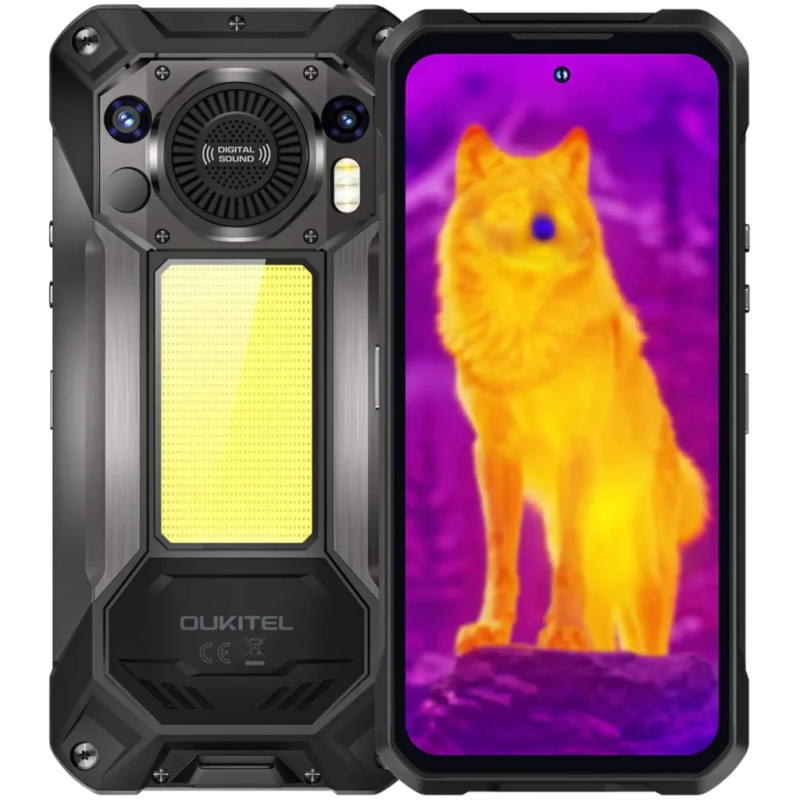Oukitel WP61 Ultra 12GB/512GB Rugged avec caméra thermique IP68/IP69K 6,8 pouces IPS 120Hz 108MP 20000mAh 45W NFC