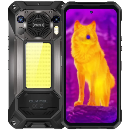 Oukitel WP61 Ultra 12GB/512GB Rugged avec caméra thermique IP68/IP69K 6,8 pouces IPS 120Hz 108MP 20000mAh 45W NFC
