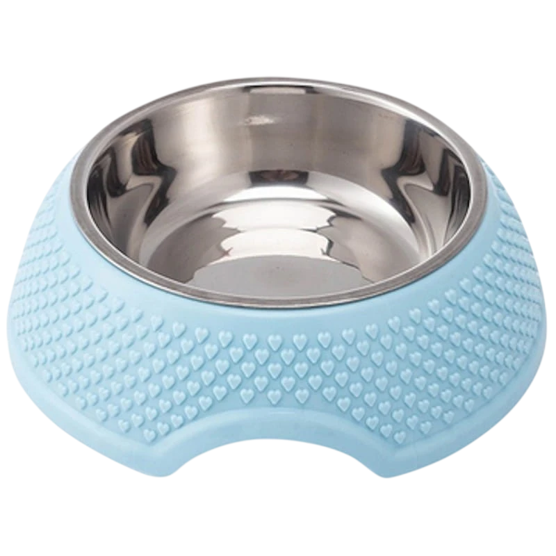 Mangeoire pour Animaux de Compagnie en Acier Inoxydable Bleu