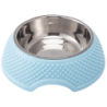 Mangeoire pour Animaux de Compagnie en Acier Inoxydable Bleu