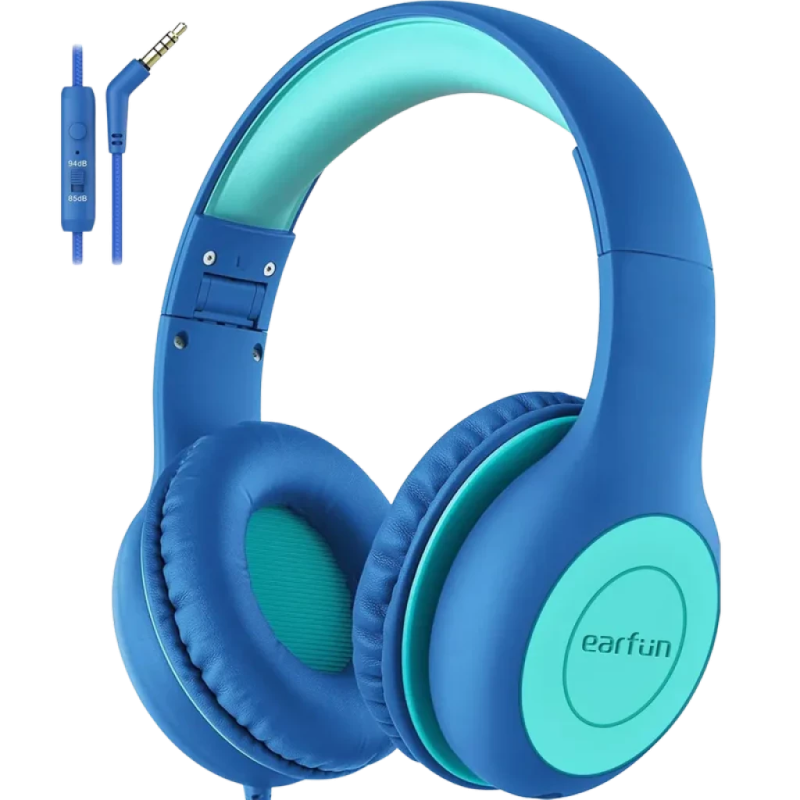 EarFun K1 Vert/Bleu pour enfants Arceau avec micro Casque