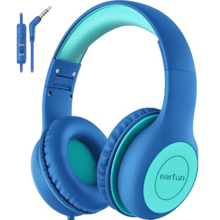 EarFun K1 Vert/Bleu pour enfants Arceau avec micro Casque