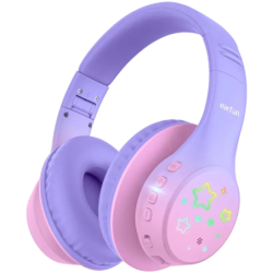 EarFun K4 Violet pour enfants Arceau Bluetooth 5.4 90h Multipoint Casque sans fil