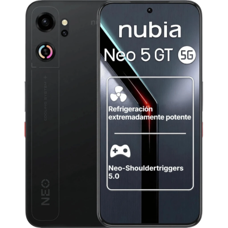 Nubia Neo 5 GT 5G 12GB/256GB Noir 6,8 pouces AMOLED 144Hz 50MP 6210mAh 80W NFC