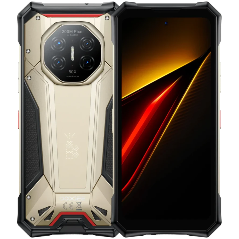 Doogee S300 Pro 16GB/512GB Or Rugged IP68/IP69K 6,78 pouces IPS 120Hz 200MP 11000mAh 120W