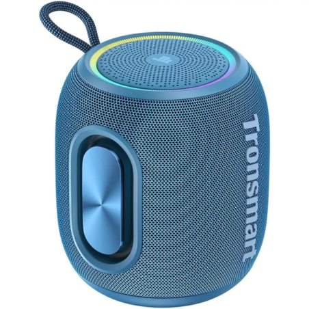 Tronsmart T8 Mini Bleu 16W 20h IPX7 mains libres lumières RGB entrée AUX Enceinte Bluetooth 5.3