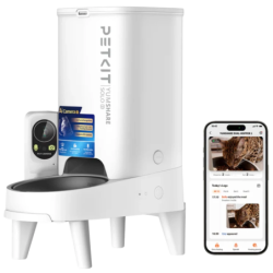 Petkit Yumshare Solo 2 avec Caméra 3 L WiFi 10 repas/jour Blanc app acier inoxydable Mangeoire automatique