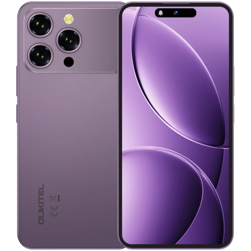 Oukitel P1 Pro 4GB/256GB Violet 6,7 pouces AMOLED 120Hz 50MP 5150mAh 18W NFC