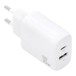 Aisens GaN A110-0923 30 W USB-C + USB-A Blanc - Chargeur mural