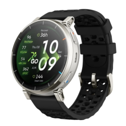 Amazfit Active 3 Premium Argent Apex 1,32 pouces AMOLED GPS NFC 12 jours +100 sports 5ATM Smartwatch