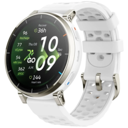 Amazfit Active 3 Premium Blanc Aero 1,32 pouces AMOLED GPS NFC 12 jours +100 sports 5ATM Smartwatch