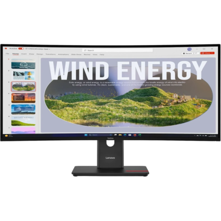 Lenovo ThinkVision T34WD-40 2K 120Hz 6ms incurvé USB-C Écran