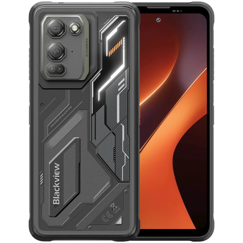 Blackview Fort 200 12GB/256GB Noir Rugged IP68/IP69K 6,56 pouces IPS 90Hz 16MP 5000mAh 18W NFC
