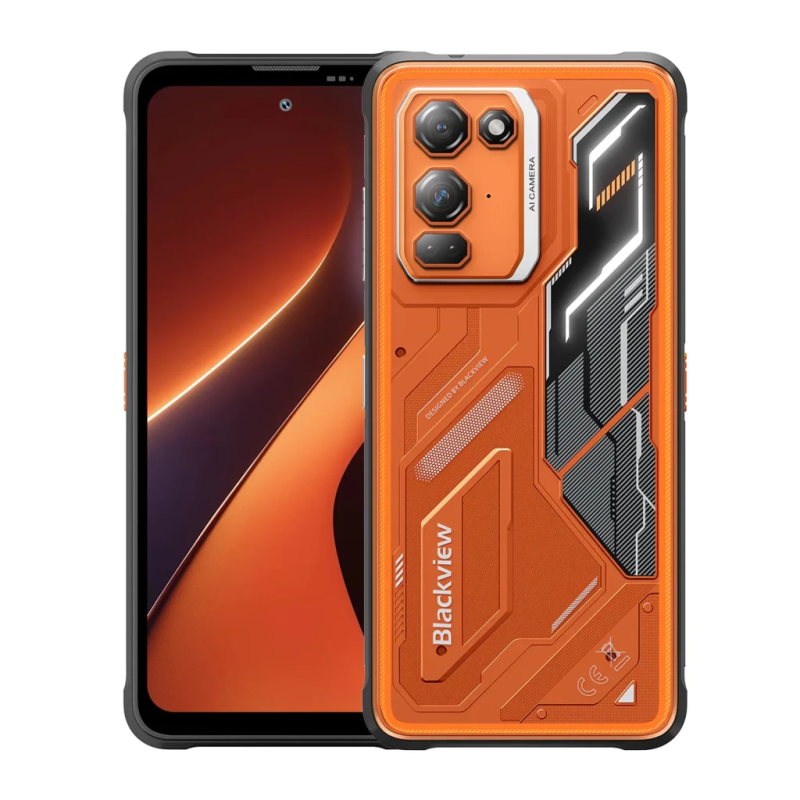 Blackview Fort 200 12GB/256GB Orange Rugged IP68/IP69K 6,56 pouces IPS 90Hz 16MP 5000mAh 18W NFC