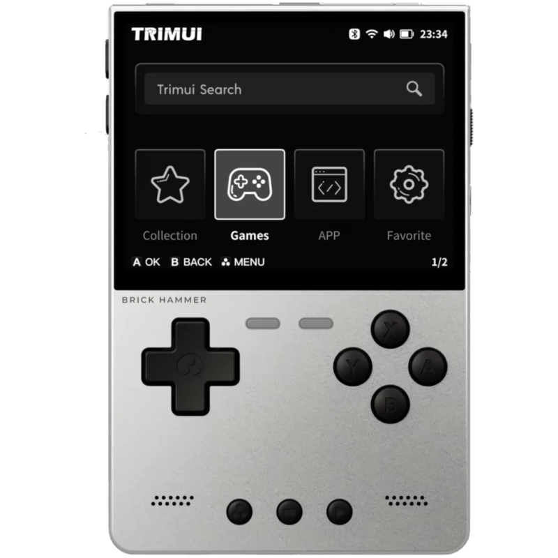 Trimui Brick Hammer Metal (sans carte SD) Argent - Console rétro
