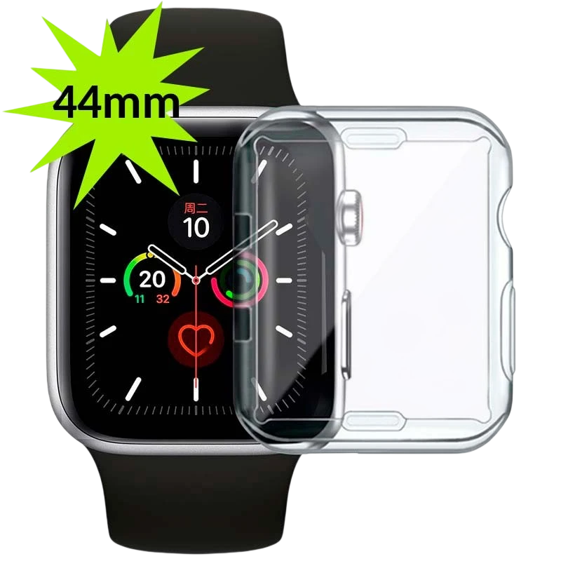 Coque en silicone Apple Watch 44mm - Compatible avec Apple Watch 4/5/6/SE