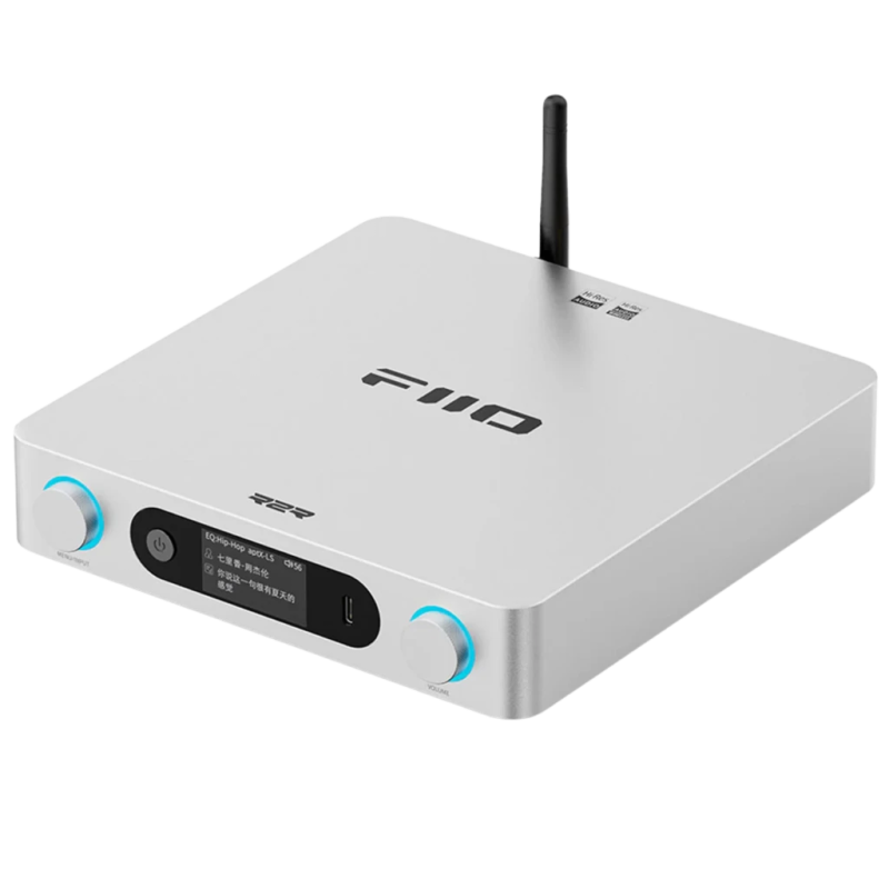 FiiO BR15 R2R DAC Hi-Res Symétrique XLR RCA Argent 1,47 pouces Récepteur Bluetooth