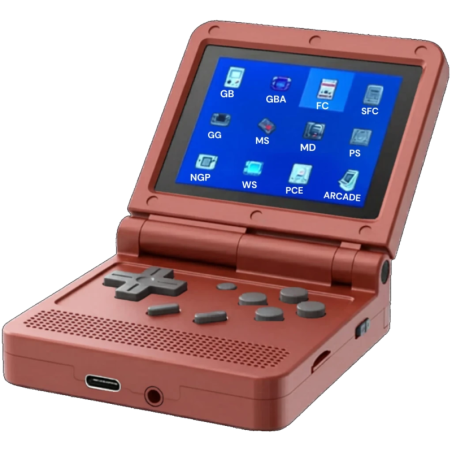 Powkiddy V90 Console portable rétro rouge