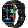 ET580 Noir Bracelet en silicone 2,04 pouces AMOLED Appels Bluetooth 10 jours IP67 - Montre connectée