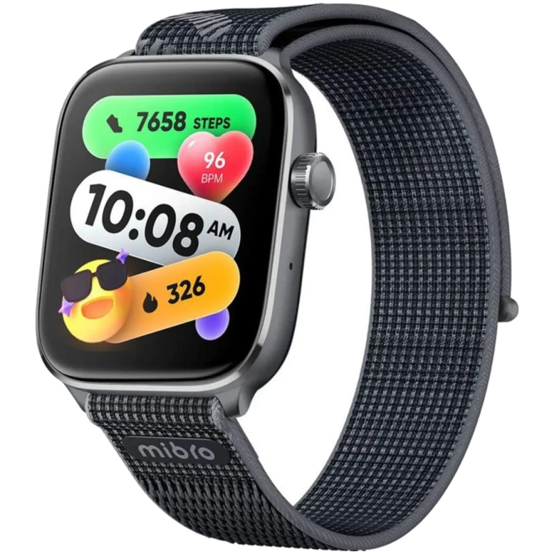Mibro Watch Fit Noir 1,75 pouces AMOLED GPS Appels Bluetooth 8 jours +100 sports 5ATM