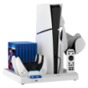 iPega P5S028 Station de recharge avec refroidissement pour PS5 / PS5 Slim / PS5 Pro - Blanc
