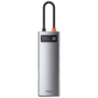 Baseus Metal Gleam 8 en 1 Type-C 3x USB 3.0 PD HDMI RJ45 Lecteur de cartes SD MicroSD Hub USB