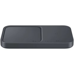 Chargeur sans fil double Samsung Super Fast Wireless Charger Duo, norme Qi 15 W Gris foncé