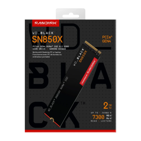 WD_BLACK SN850X 2TB NVMe M.2 PCIe 4.0 2280 7300MB/s SSD