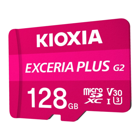 Carte microSD Kioxia Exceria Plus G2 128Go V30 U3 A1 UHS-I Rose