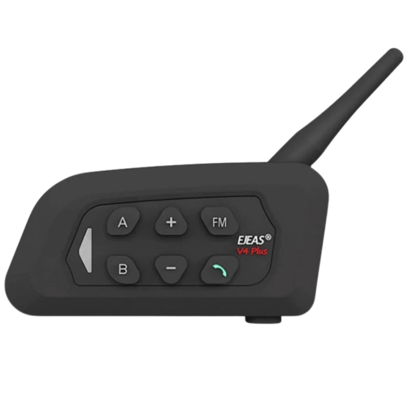 EJEAS V4 Plus Bluetooth 5.1 Communication 4 Pilotes 1500m IP65 18h Intercom moto